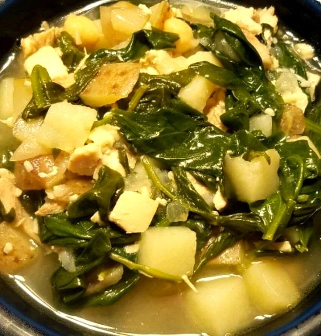 Chicken, Spinach, and Potato Soup